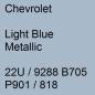 Preview: Chevrolet, Light Blue Metallic, 22U / 9288 B705 P901 / 818.